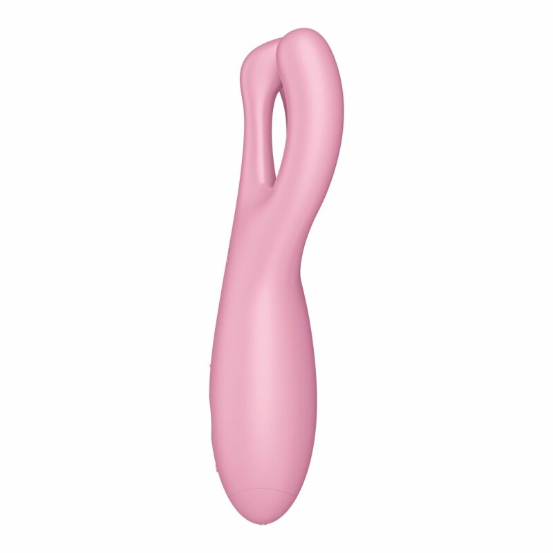 Вібратор потрійний Satisfyer Threesome 4 з додатком, рожевий, 14 х 5.5 см - Изображение 7