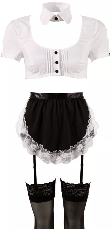 Рольовий костюм покоївки Cottelli Collection Costumes Maid Set 6 предметів, S - Изображение 3