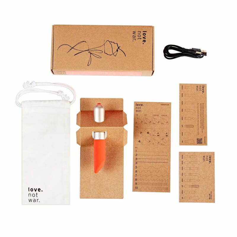 Міні-вібратор Love Not War Amore Orange оранжевий, 13.50 см х 2.30 см - Зображення 3