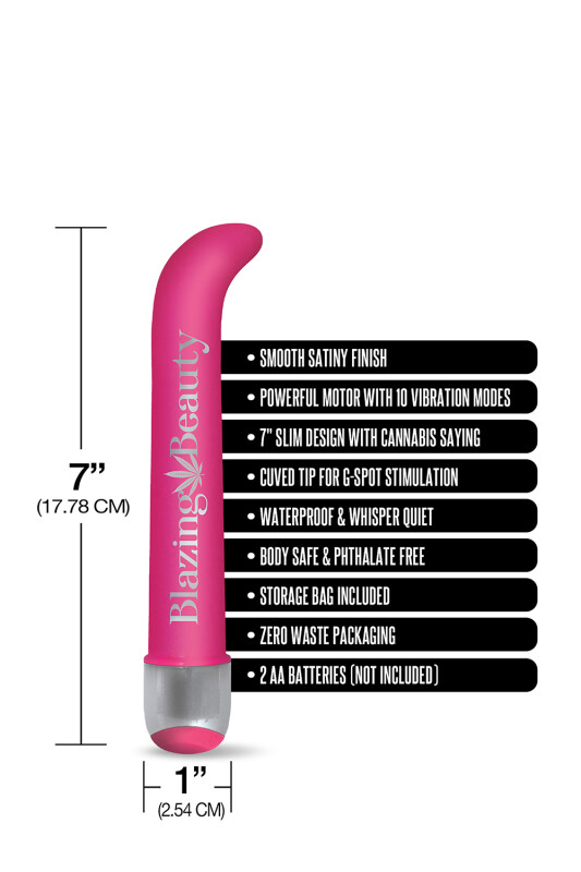 Вібатор Buzzed G-spot Vibe, яскраво-рожевий, 17,7 см - Зображення 2