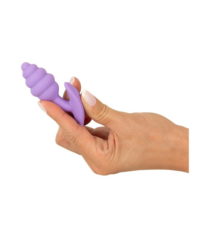 Анальна пробка Cuties Plugs Purple фіолетова, 7.5 см х 2.8 см - Зображення 3