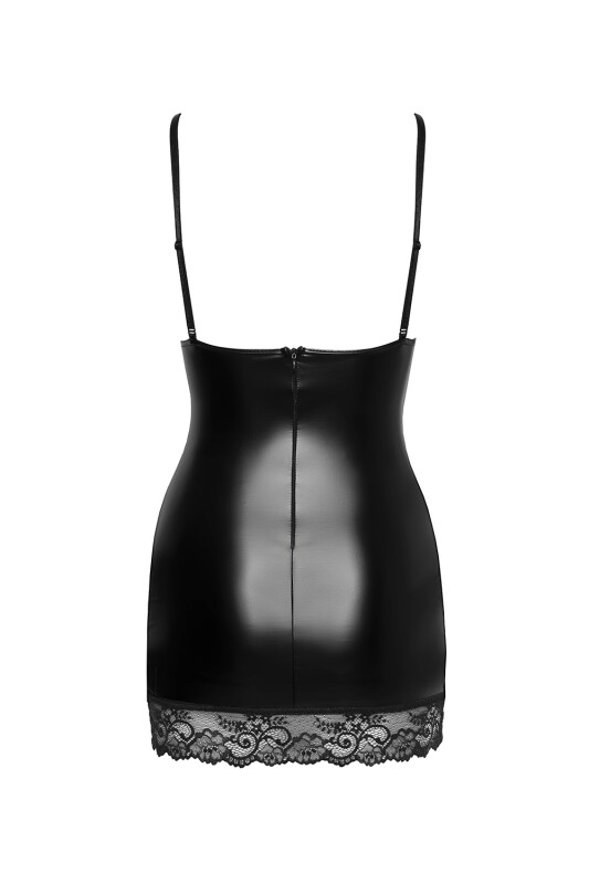 Сукня сексуальна з мереживом Noir Handmade XL, вініл, чорна - Изображение 6
