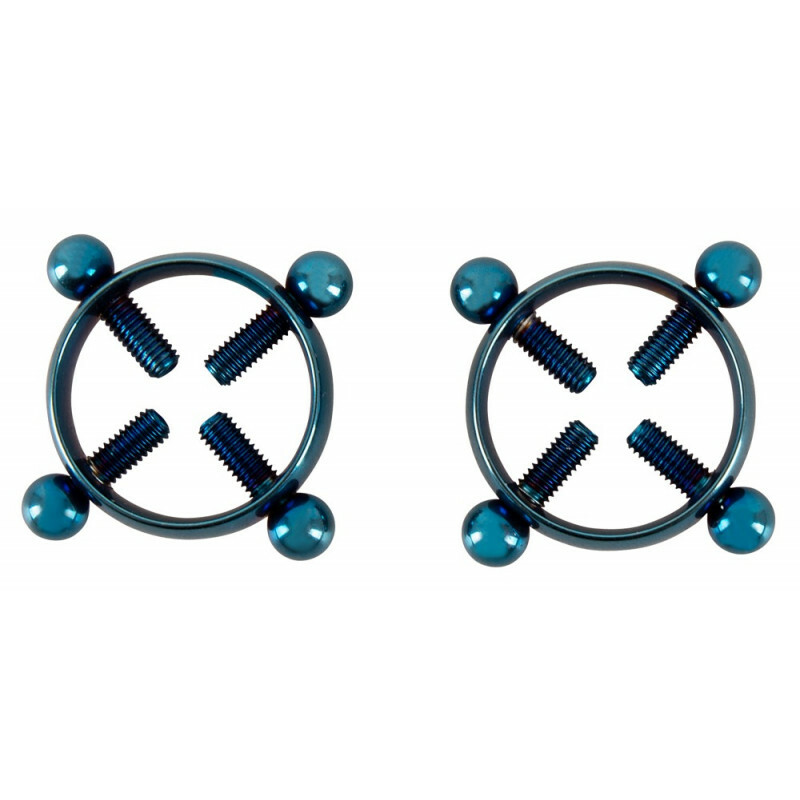 Затискачі для сосків Bad Kitty Nipple Jewellery Blue Moon зі сталі - Изображение 1