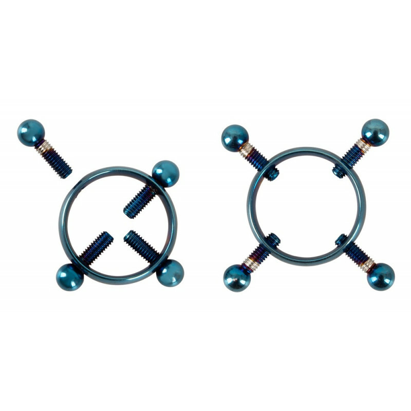 Затискачі для сосків Bad Kitty Nipple Jewellery Blue Moon зі сталі - Изображение 3