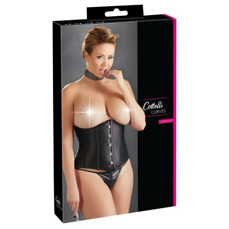 Корсет для талії Cottelli Curves Underbust Corset на гачках і шнурівці, 2XL - Зображення 1