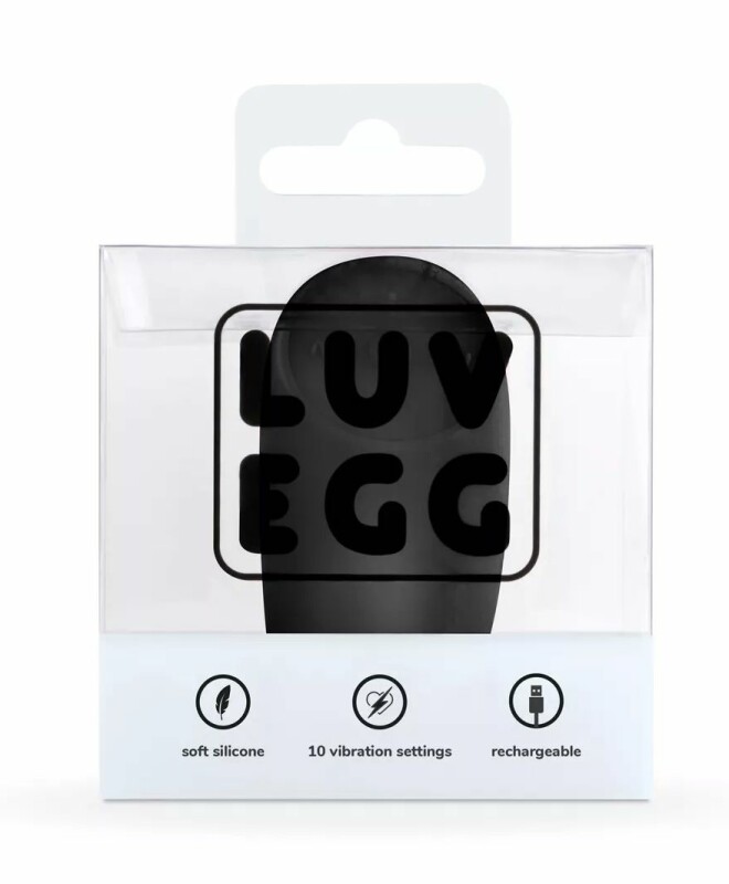Віброяйце з пультом Easytoys Luv Egg, силіконове, чорне, 6.5 х 3.5 см - Зображення 2