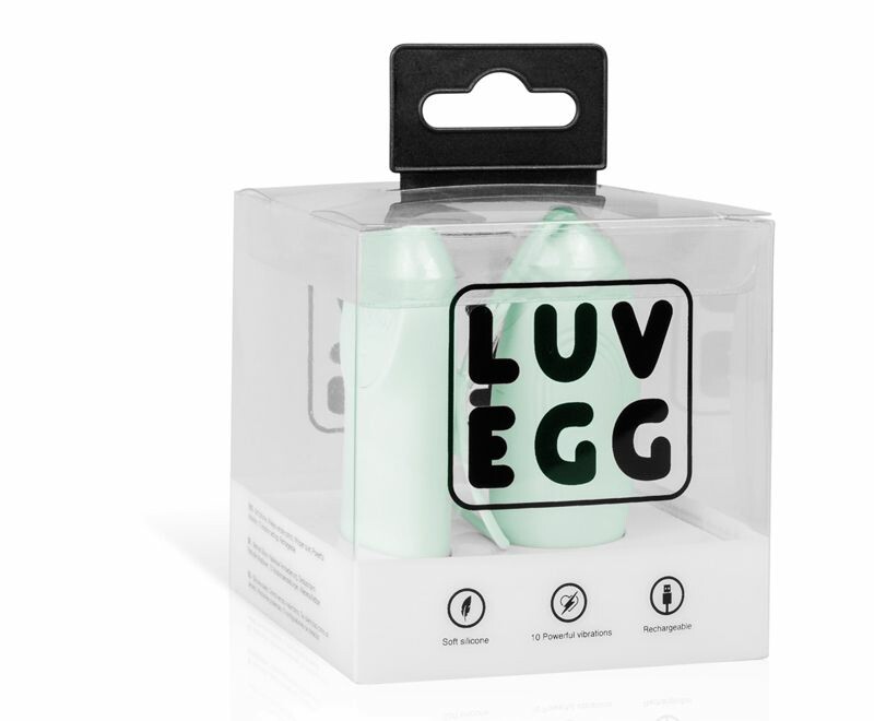 Віброяйце з дистанційним пультом Luv Egg, силіконове, зелене, 6.5 х 3.5 см - Изображение 2
