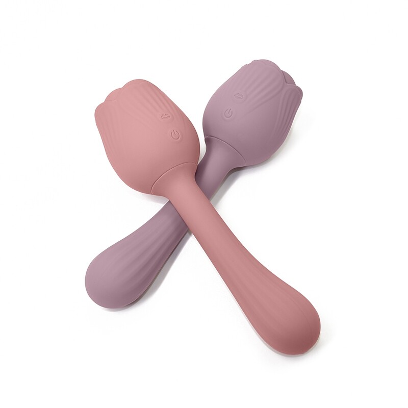 Вібратор подвійний Sweet Em Vibe Bird у вигляді тюльпана, з хвильовою стимуляцією, рожевий, 18.8 х 5.5 см - Изображение 7