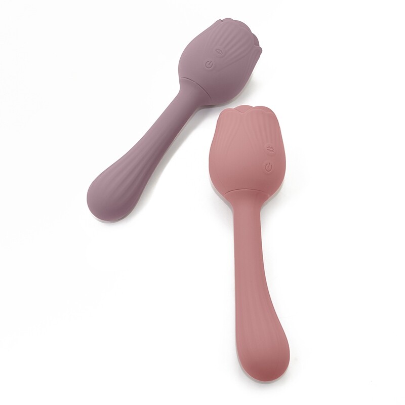 Вібратор подвійний Sweet Em Vibe Bird у вигляді тюльпана, з хвильовою стимуляцією, рожевий, 18.8 х 5.5 см - Изображение 8