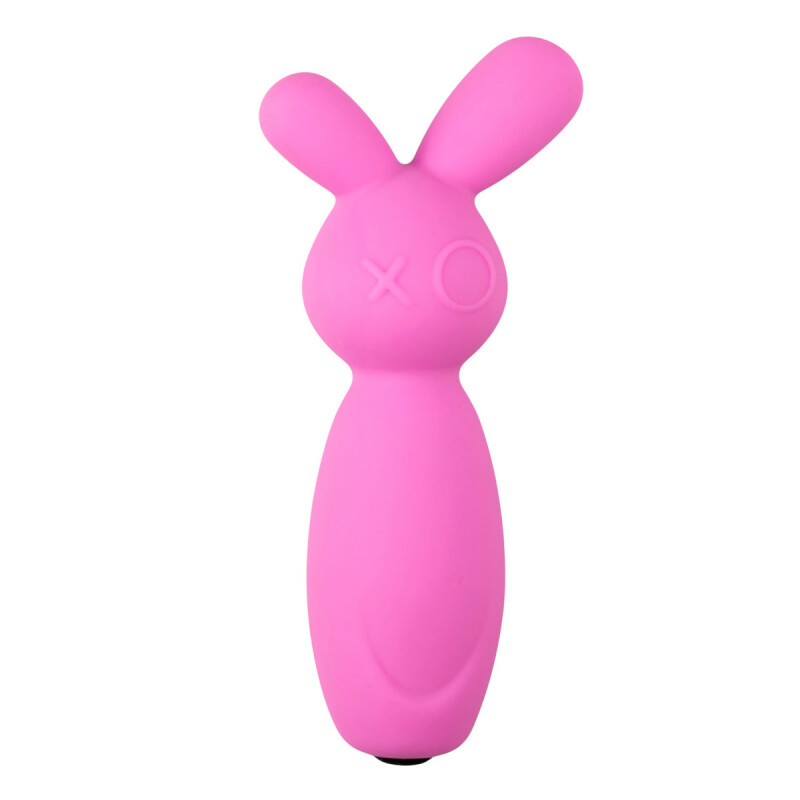 Вібратор для клітора Easytoys Mini Bunny у вигляді зайчика, рожевий, 8 х 2 см