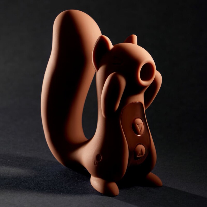 Вакуумний стимулятор клітора Sweet Em Sneaky Squirrel коричневий, з вібрацією, 10.5 х 8.9 см - Зображення 5