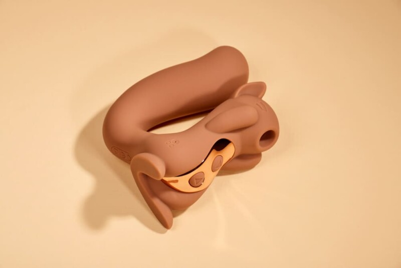 Вакуумний стимулятор клітора Sweet Em Sneaky Squirrel коричневий, з вібрацією, 10.5 х 8.9 см - Зображення 4
