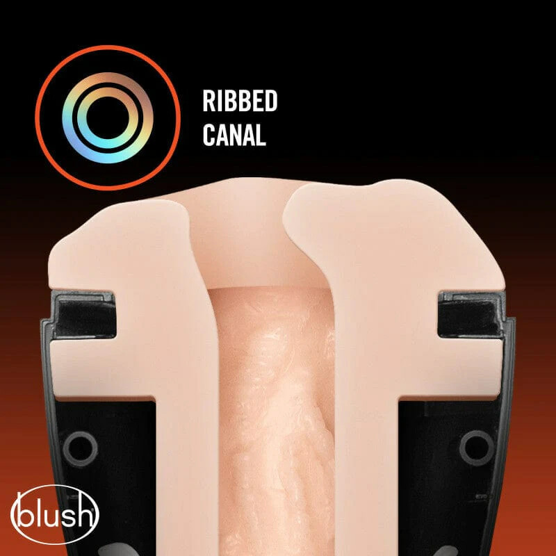 Мастурбатор реалістичний у колбі M for Men Torch Thrill бежевий, 24.1 см - Зображення 4