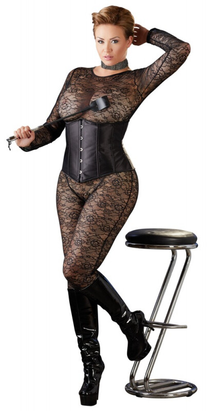 Корсет для талії Cottelli Curves Underbust Corset на гачках і шнурівці, 2XL - Зображення 4
