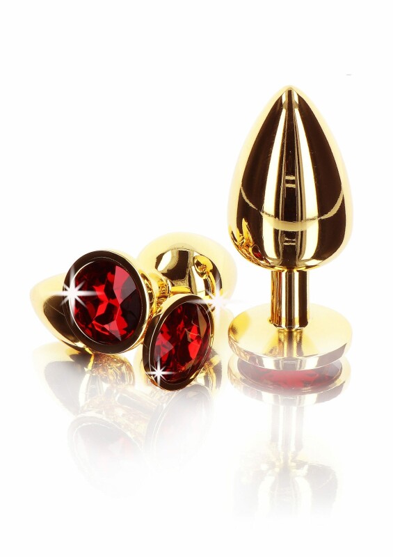 Анальна пробка Taboom, L, Diamond Jewel з кристалом, золота, 9.5 x 4 см - Зображення 3