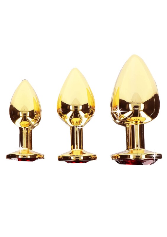 Анальна пробка Taboom, L, Diamond Jewel з кристалом, золота, 9.5 x 4 см - Зображення 4
