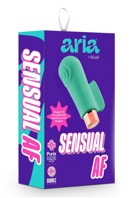 Вібратор на палець Aria Blush, силіконовий, блакитний - Изображение 1