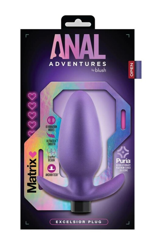 Анальний вібратор Blush Anal Adventures фіолетовий, 12 х 3.8 см - Зображення 5
