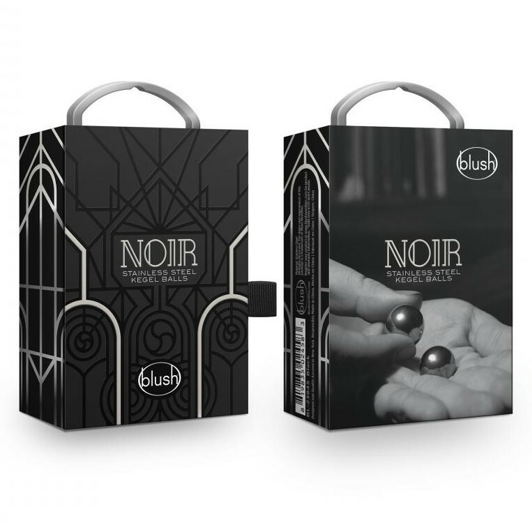Вагінальні кульки Noir Blush, металеві, срібні, 60 г - Изображение 1