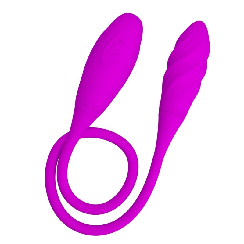 Подвійне віброяйце Pretty Love Snaky Vibe гнучке, фіолетове, 60 х 3 см - Зображення 2