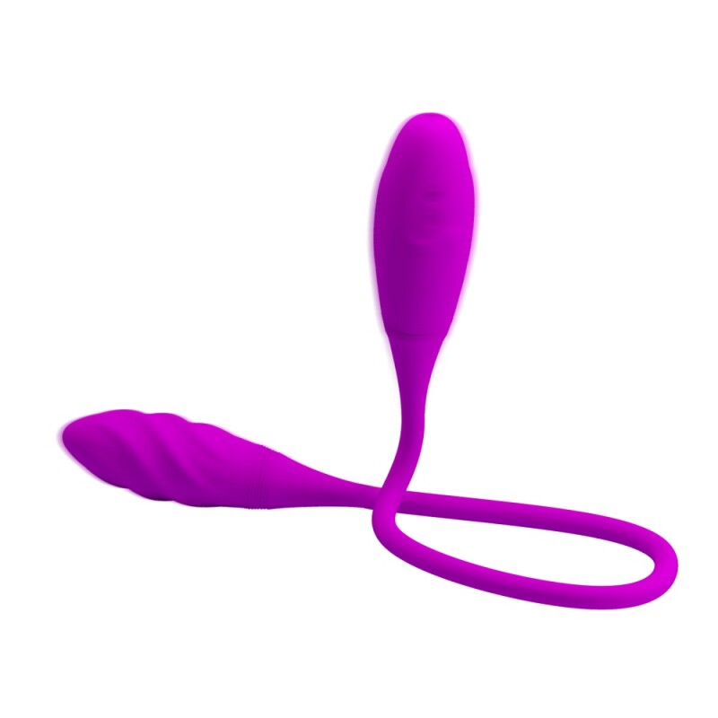 Подвійне віброяйце Pretty Love Snaky Vibe гнучке, фіолетове, 60 х 3 см - Зображення 4