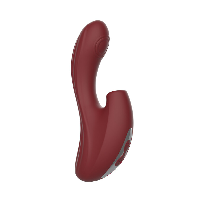 Вібратор-кролик Chisa Kissen Nymph із вакуумною стимуляцією, червоний, 18 х 3.7 см - Зображення 1