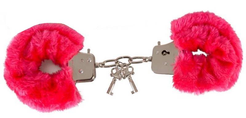 Наручники зі штучним хутром You2Toys, металеві, рожеві - Изображение 1