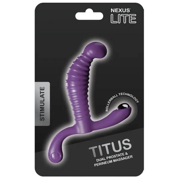 Масажер простати рельєфний Nexus Titus фіолетовий, 9.2 х 3.2 см - Изображение 1