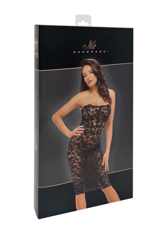 Еротична мереживна сукня, S, F301 Noir Handmade Catalyst зі шнурівкою, чорна - Изображение 7