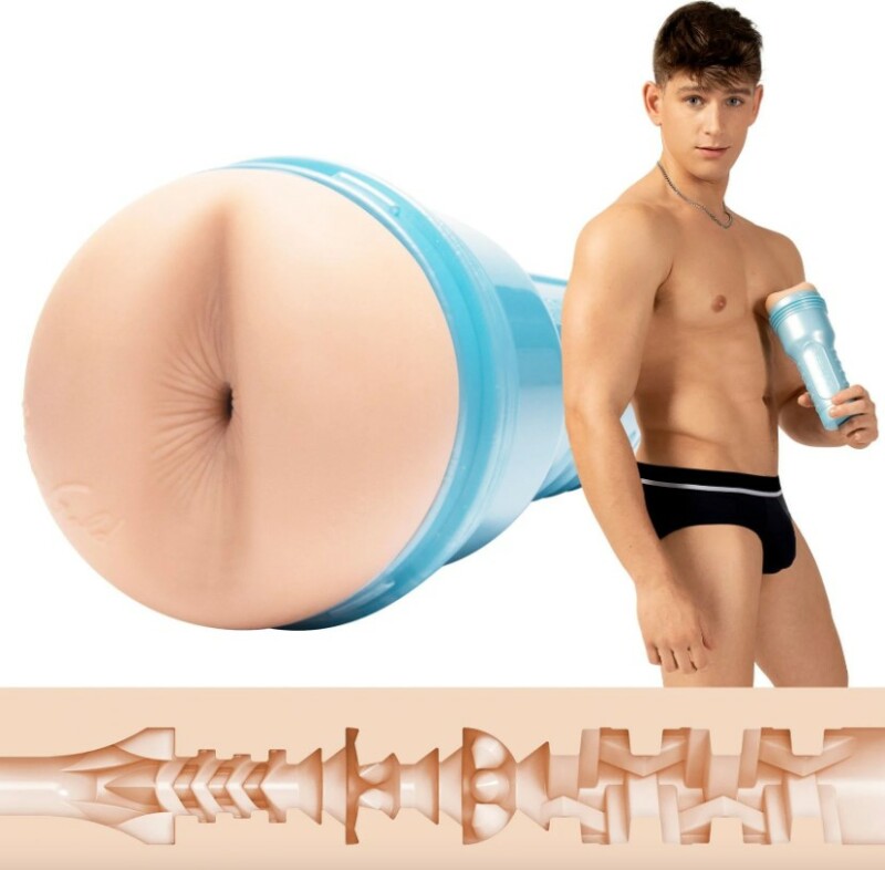 Маструбатор анус, кібершкіра в колбі, Fleshjack Boys Reno Gold Golden Boy Signature Butt, бежевий - Зображення 1