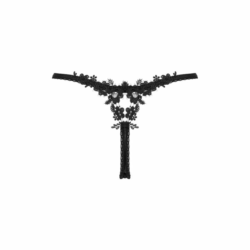 Трусики еротичні сітчасті XS/S Celia Noir Obsessive, чорні - Зображення 3