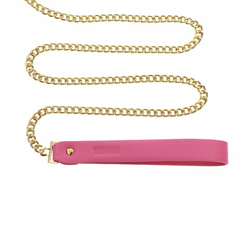 Нашийник із повідцем Taboom Malibu Collar and Leash із веганської шкіри, рожевий - Изображение 3