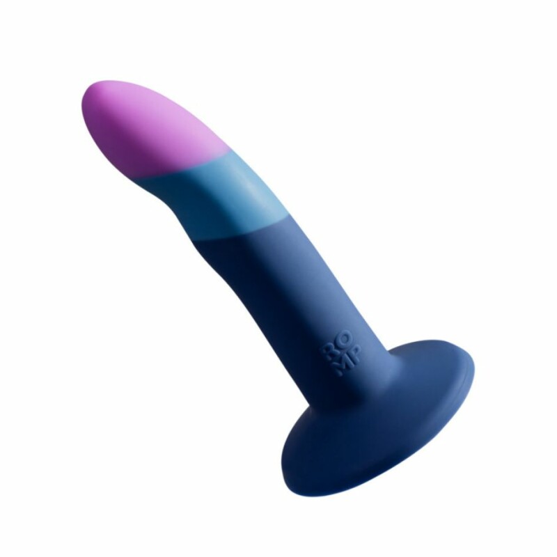 Нереалістичний фалоімітатор ROMP Piccolo Dildo насадка на страпон на присосці, для точки G і P, синій, 14 см х 2.9 см - Изображение 1