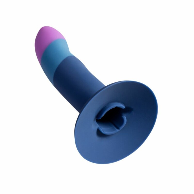 Нереалістичний фалоімітатор ROMP Piccolo Dildo насадка на страпон на присосці, для точки G і P, синій, 14 см х 2.9 см - Изображение 2