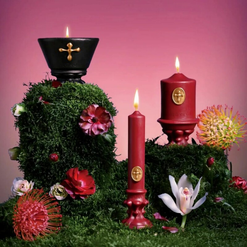 Свеча восковая UPKO DREAMING of GARDEN низкотемпературная, красная, 270 г - Зображення 4