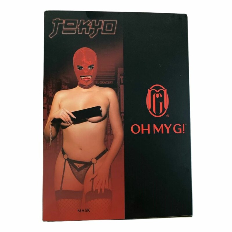 Маска БДСМ Oh My G латексна, червона, One Size - Изображение 1