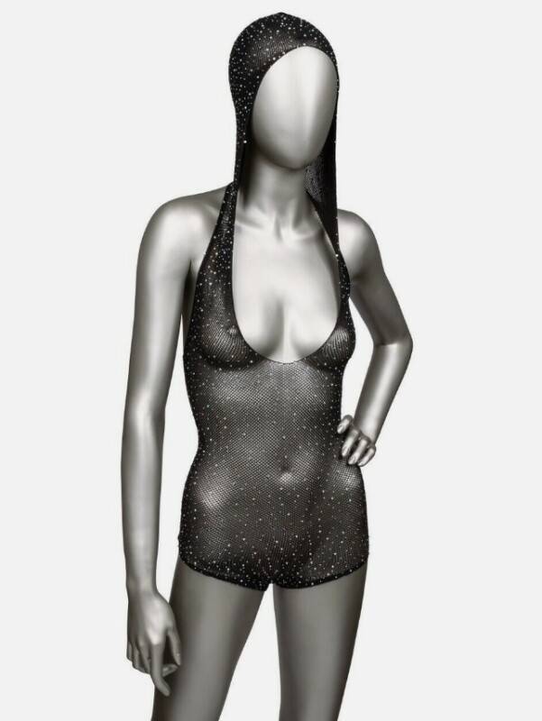 Еротичний боді з капішоном Calexotics Radiance Hooded Deep V Bodysuit, чорний, O/S - Изображение 5