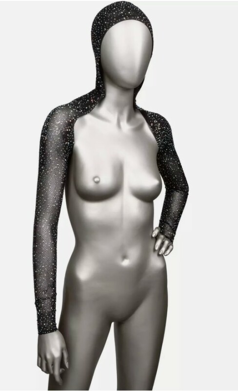 Накидка з капюшоном CalExotics Hooded Shoulder Shrug, чорна, O/S - Зображення 3