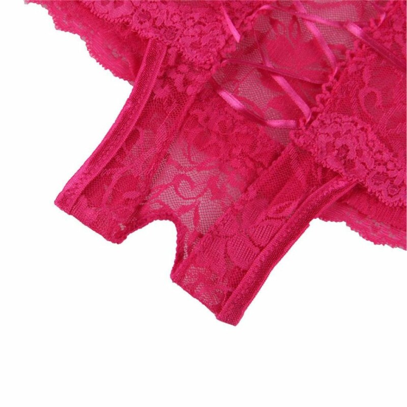 Трусики з доступом на шнурівці зі стрічки Star Night Lace Panty мереживні, рожеві, XS-S - Зображення 2