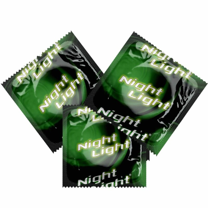Презерватив, що світиться в темряві Night Light зі змазкою, 1 шт. - Изображение 1