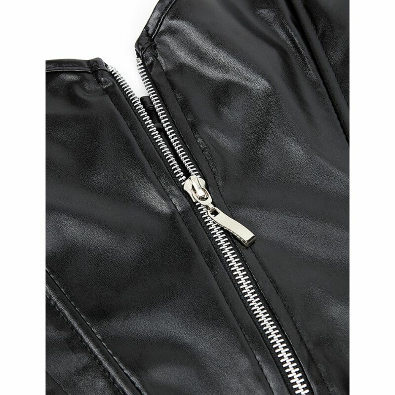Корсет зі спідницею Star Night Sexy Leather чорний, S - Изображение 5