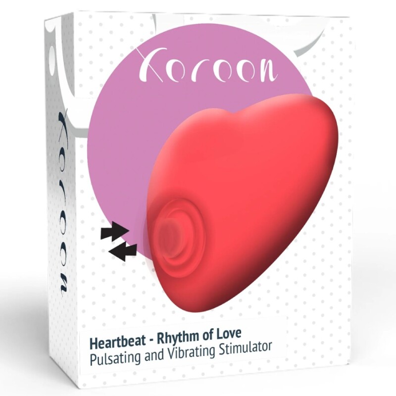 Вібратор у вигляді серця Xocoon Heartbeat з пульсацією, червоний, 7.5 х 7.2 см - Изображение 1