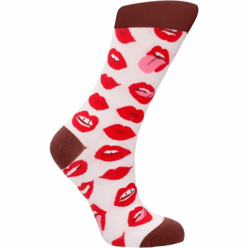 Шкарпетки Shots Sexy Socks Lip Love, біло-червоні, 36-41 - Зображення 3