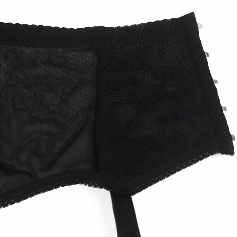 Пояс для панчіх з трусиками Star Night Garter and Panty, XS-S, чорний - Зображення 2