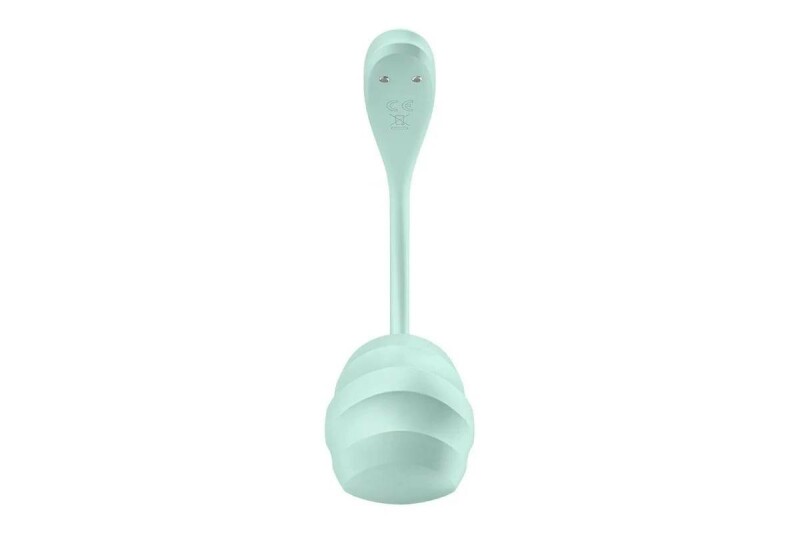 Віброяйце Satisfyer Smooth Petal з додатком, м'ятне, 23.5 х 3.5 см - Зображення 2