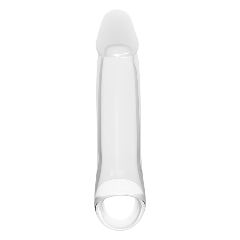 Насадка на пеніс Dreamtoys Ramrod з кільцем для мошонки, прозора, 20.5 х 4 см