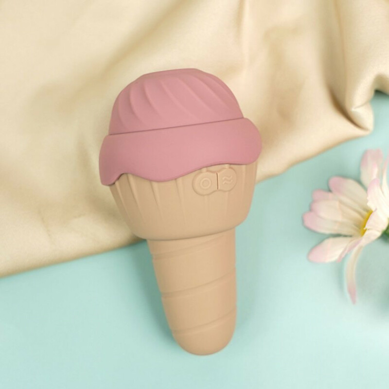 Вібратор для клітора у формі морозива Sweet Em Ice Cream з вакуумом та язичком, рожевий, 10.8 x 6.1 см - Зображення 1