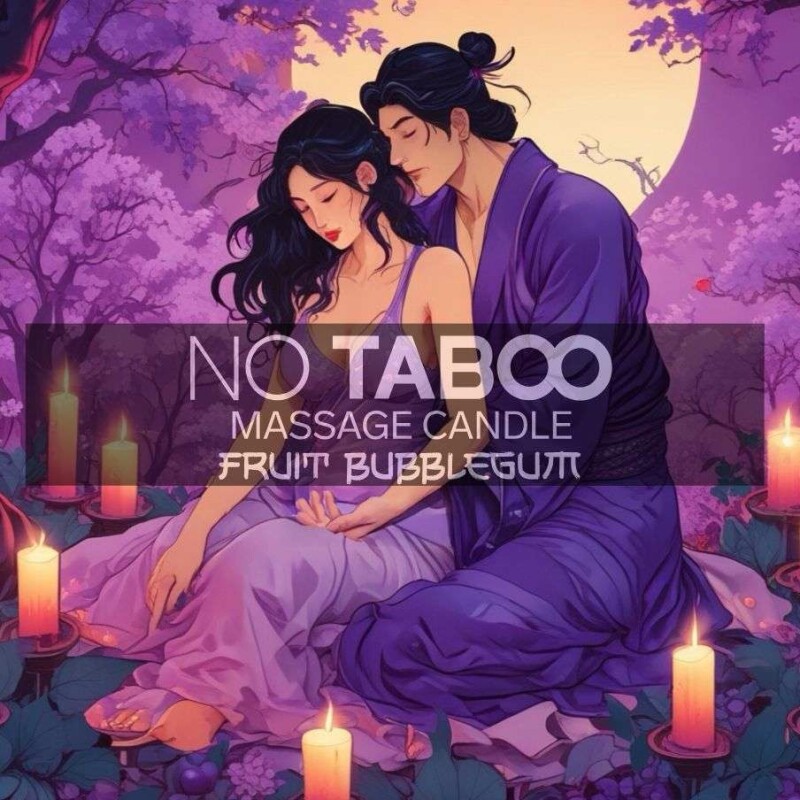 Масажна свічка NO TABOO, 30 мл, Fruit Bubblegum з ароматом фруктової жуйки - Изображение 1