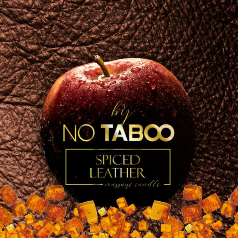 Масажна свічка, 30 мл, NO TABOO Spiced Leather шкіра + амбра + мускатний горіх - Изображение 2