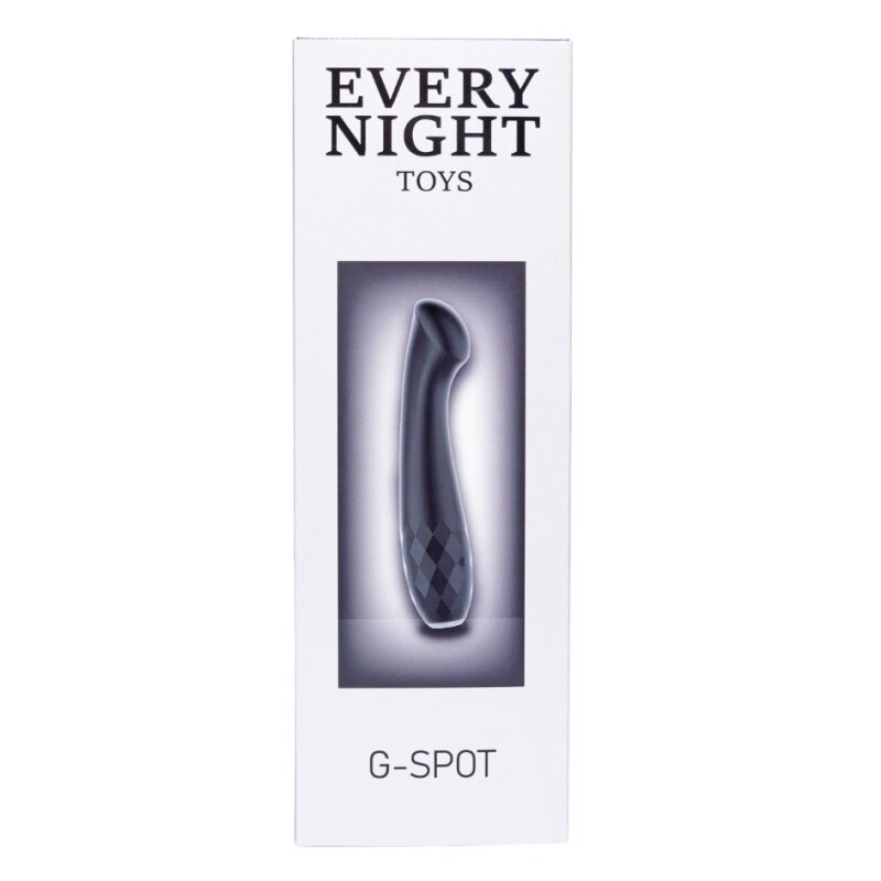 Вібратор вагінальний Every Night Toys для точки G, з рельєфним руків'ям, чорний, 17.5 х 3.5 см - Зображення 9